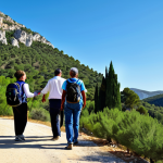 **

"A scenic view of Sierra de Cazorla, Andalusia, Spain, featuring a newly constructed rural inn, fully clothed hikers enjoying the natural surroundings, modest attire, clear blue skies, safe for work, appropriate content, professional photography, perfect anatomy, natural proportions, family-friendly, well-formed hands, proper finger count."

**