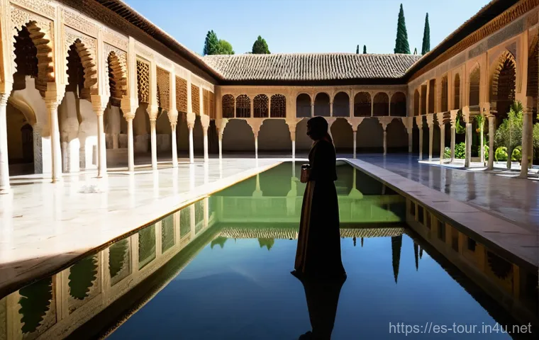 관광산업의 분류 - **Cultural Exploration in Alhambra:**
    A person, aged between 18 and 30, with a curious and conte...