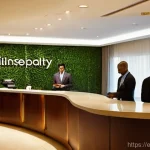 호텔 경영의 글로벌화 - **Prompt 1: A Glimpse into Global Hospitality**
    "A vibrant, bustling hotel lobby filled with div...